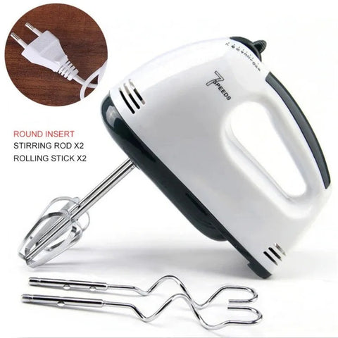 7-Speeds Electric Mixer Egg Beater + Imported Blender Grinder 2 In 1