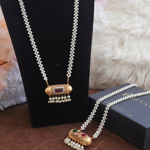 Rajasthani Dholki Double Pendant Mala