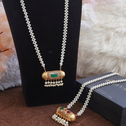 Rajasthani Dholki Double Pendant Mala